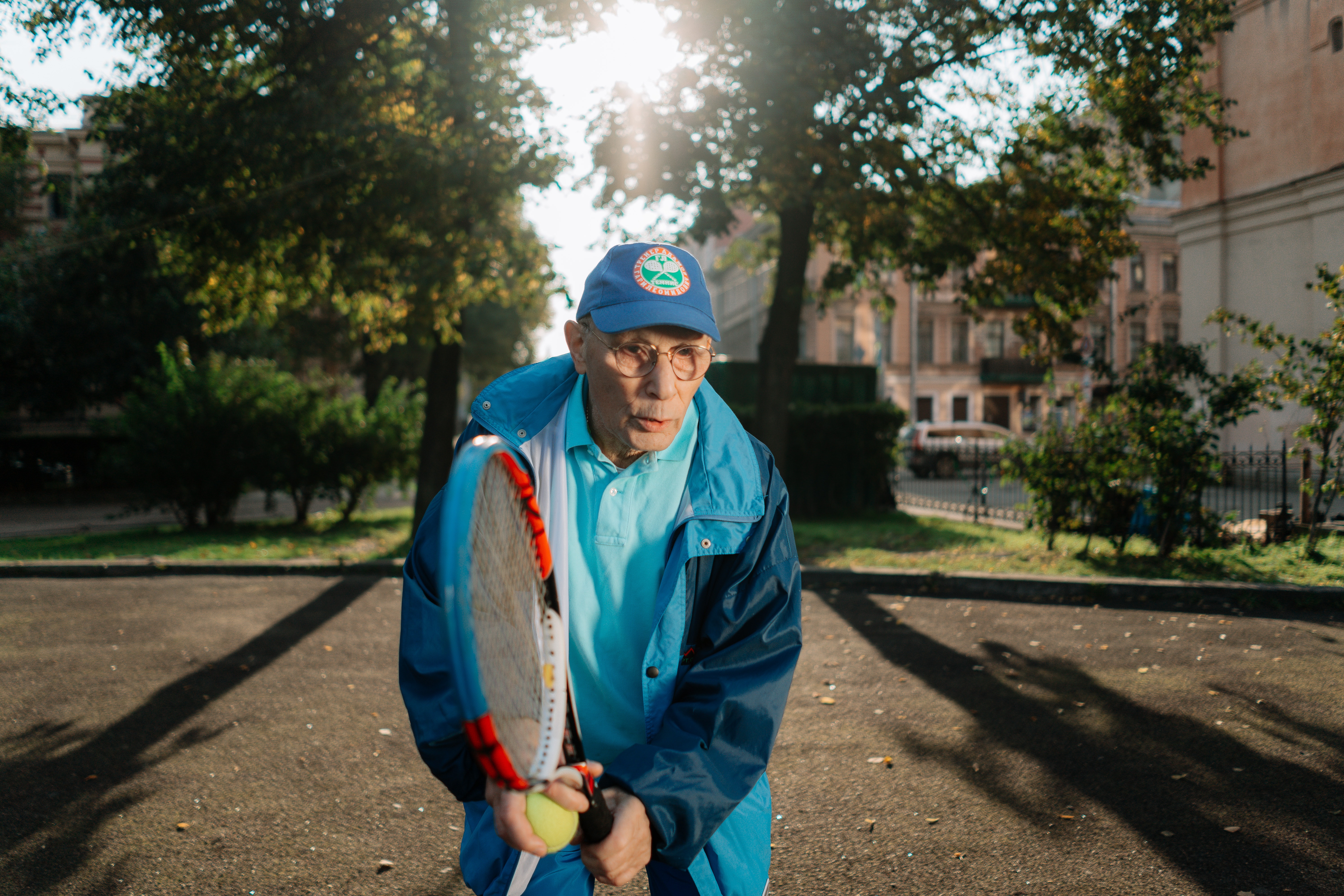 man playing tennis